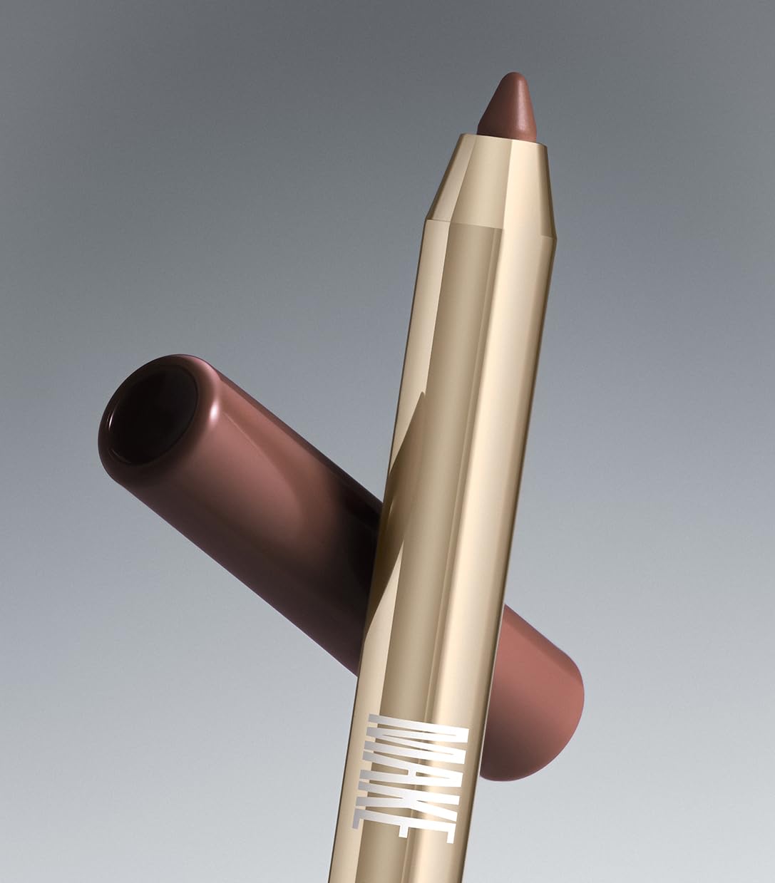 MAKE Beauty Continuum Lip Liner – Long Lasting Creamy Liner with Velvet Matte Finish – Includes Built-In Sharpener and Blending Brush – Highly Pigmented Dusty Pink Lip Color – Shade, Pulse