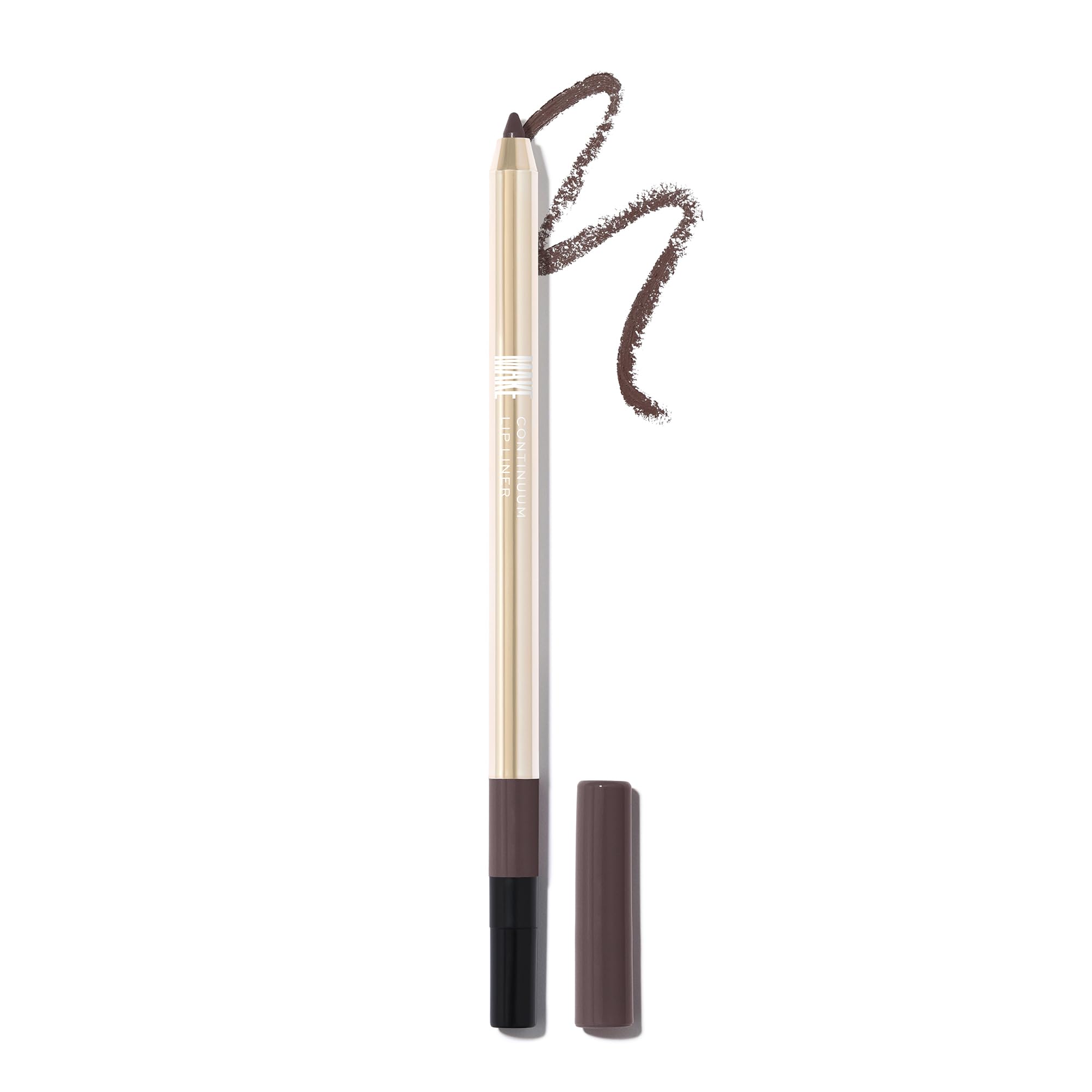 MAKE Beauty Continuum Lip Liner – Long Lasting Creamy Liner with Velvet Matte Finish – Includes Built-In Sharpener and Blending Brush – Highly Pigmented Dusty Pink Lip Color – Shade, Pulse