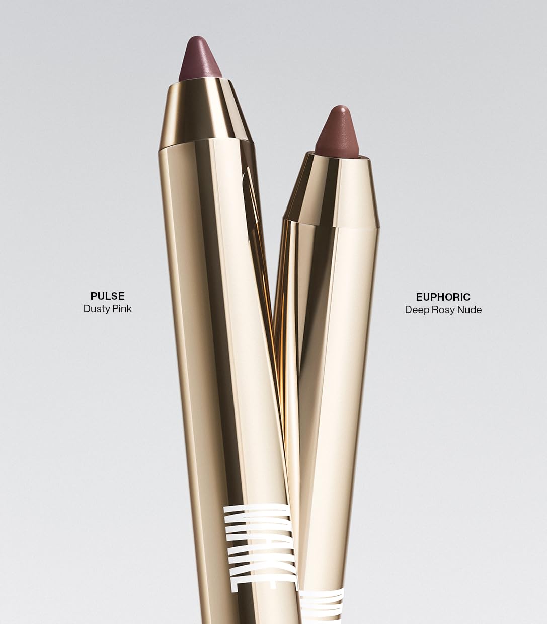 MAKE Beauty Continuum Lip Liner – Long Lasting Creamy Liner with Velvet Matte Finish – Includes Built-In Sharpener and Blending Brush – Highly Pigmented Dusty Pink Lip Color – Shade, Pulse