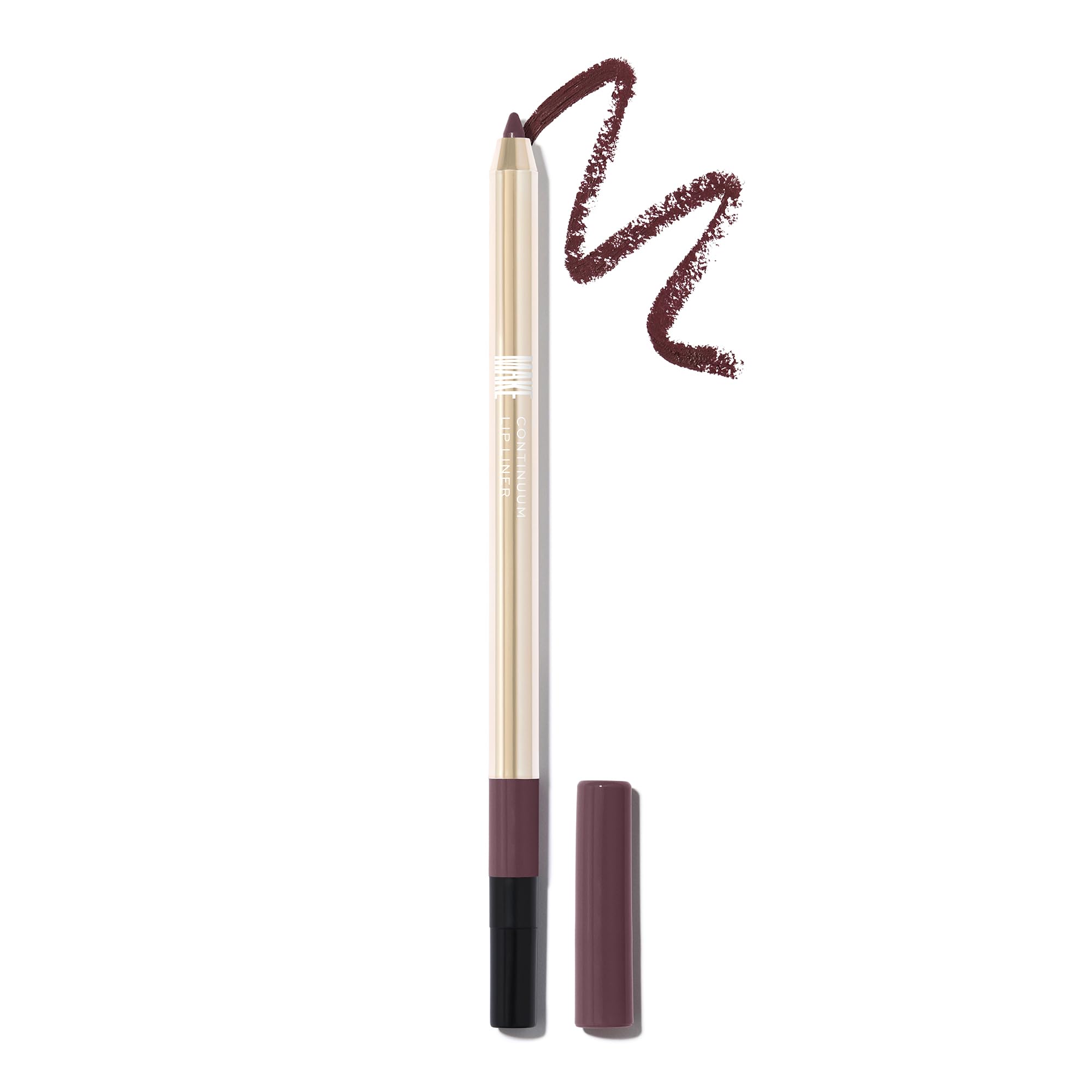 MAKE Beauty Continuum Lip Liner – Long Lasting Creamy Liner with Velvet Matte Finish – Includes Built-In Sharpener and Blending Brush – Highly Pigmented Dusty Pink Lip Color – Shade, Pulse