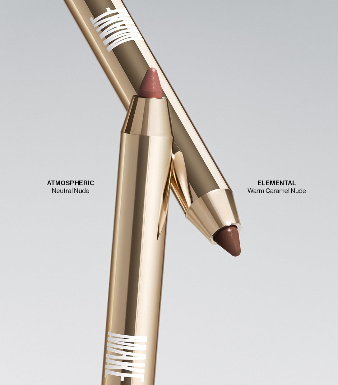MAKE Beauty Continuum Lip Liner – Long Lasting Creamy Liner with Velvet Matte Finish – Includes Built-In Sharpener and Blending Brush – Highly Pigmented Dusty Pink Lip Color – Shade, Pulse
