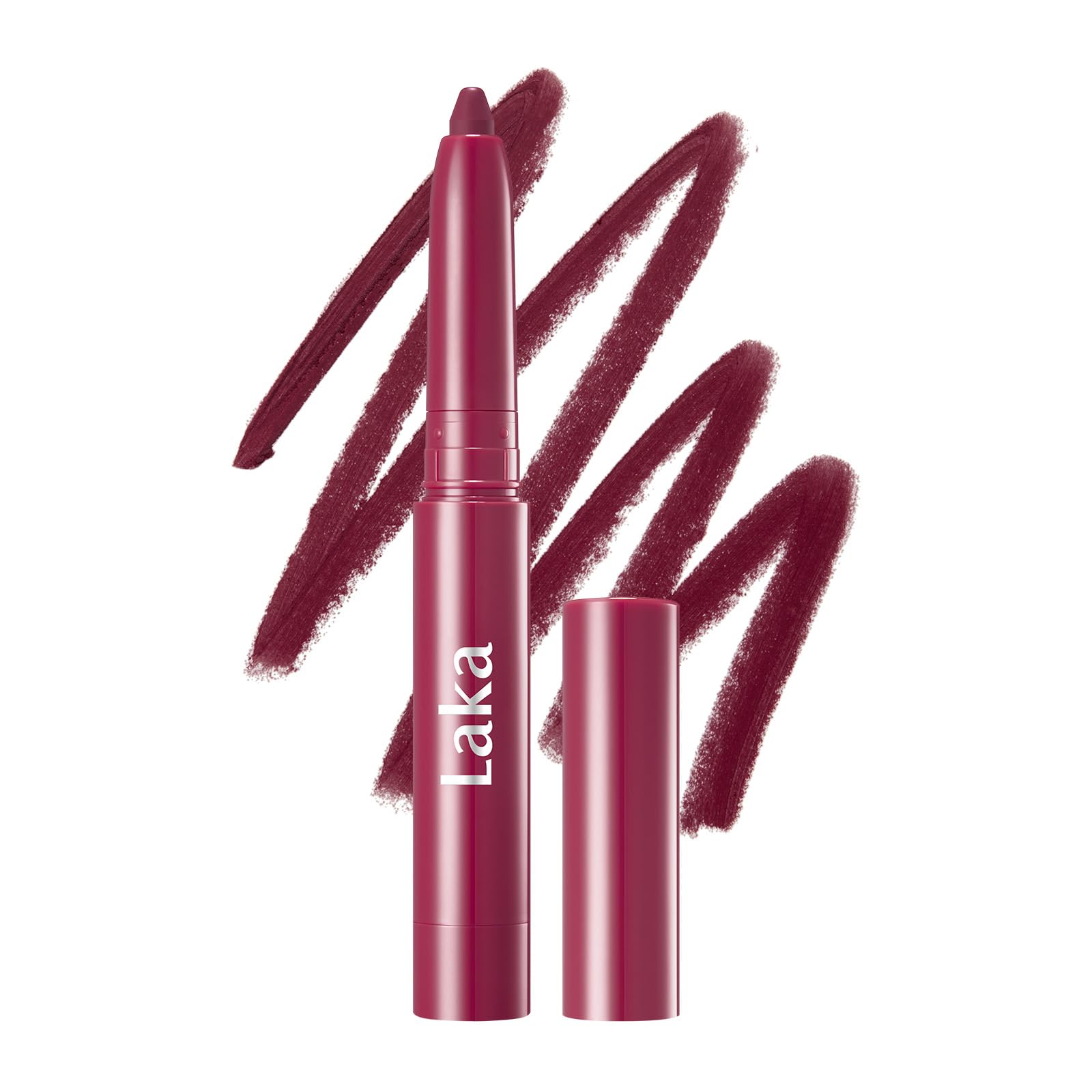 Laka Lip Liner - Smooth & Blendable Soft Matte Lip Contour Pencil for Shaping & Overlining Lips | Waterproof Formula, Oil-Cleanse Off, Long-Lasting Wear | #02 Suede Pink (Cool Nude Pink)