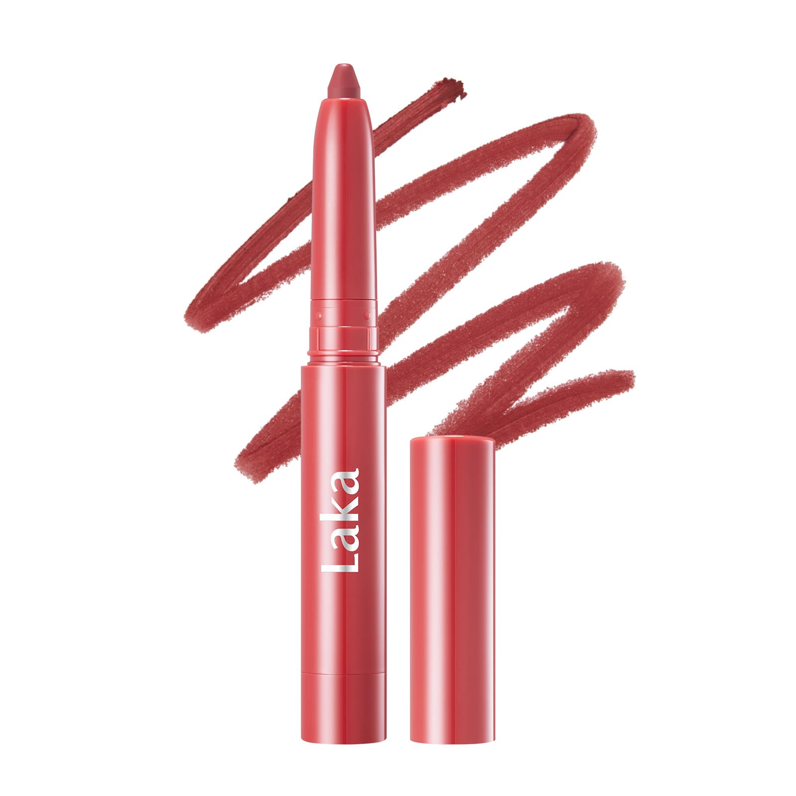 Laka Lip Liner - Smooth & Blendable Soft Matte Lip Contour Pencil for Shaping & Overlining Lips | Waterproof Formula, Oil-Cleanse Off, Long-Lasting Wear | #02 Suede Pink (Cool Nude Pink)