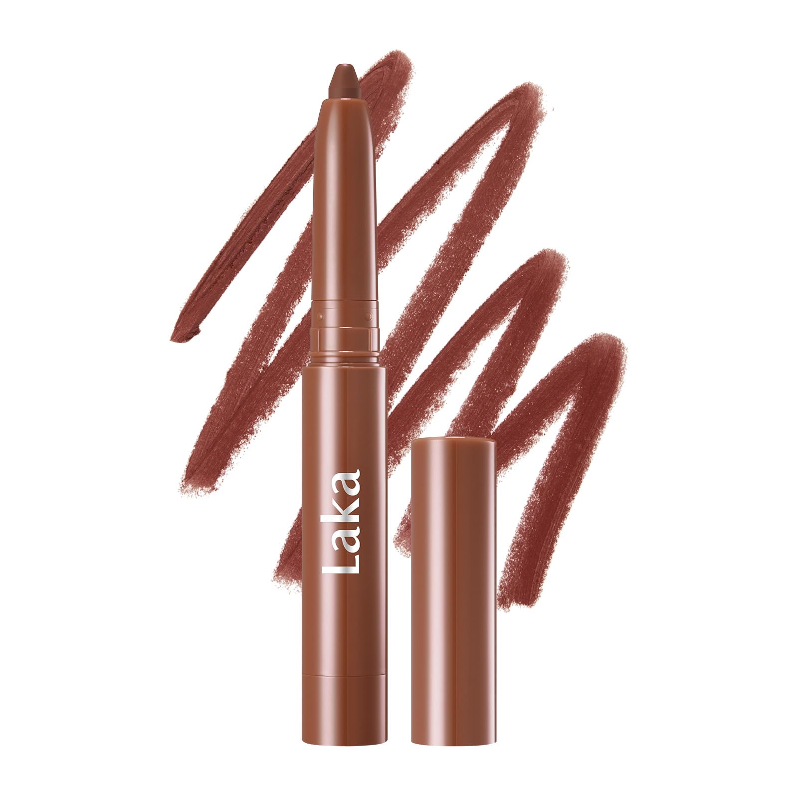Laka Lip Liner - Smooth & Blendable Soft Matte Lip Contour Pencil for Shaping & Overlining Lips | Waterproof Formula, Oil-Cleanse Off, Long-Lasting Wear | #02 Suede Pink (Cool Nude Pink)