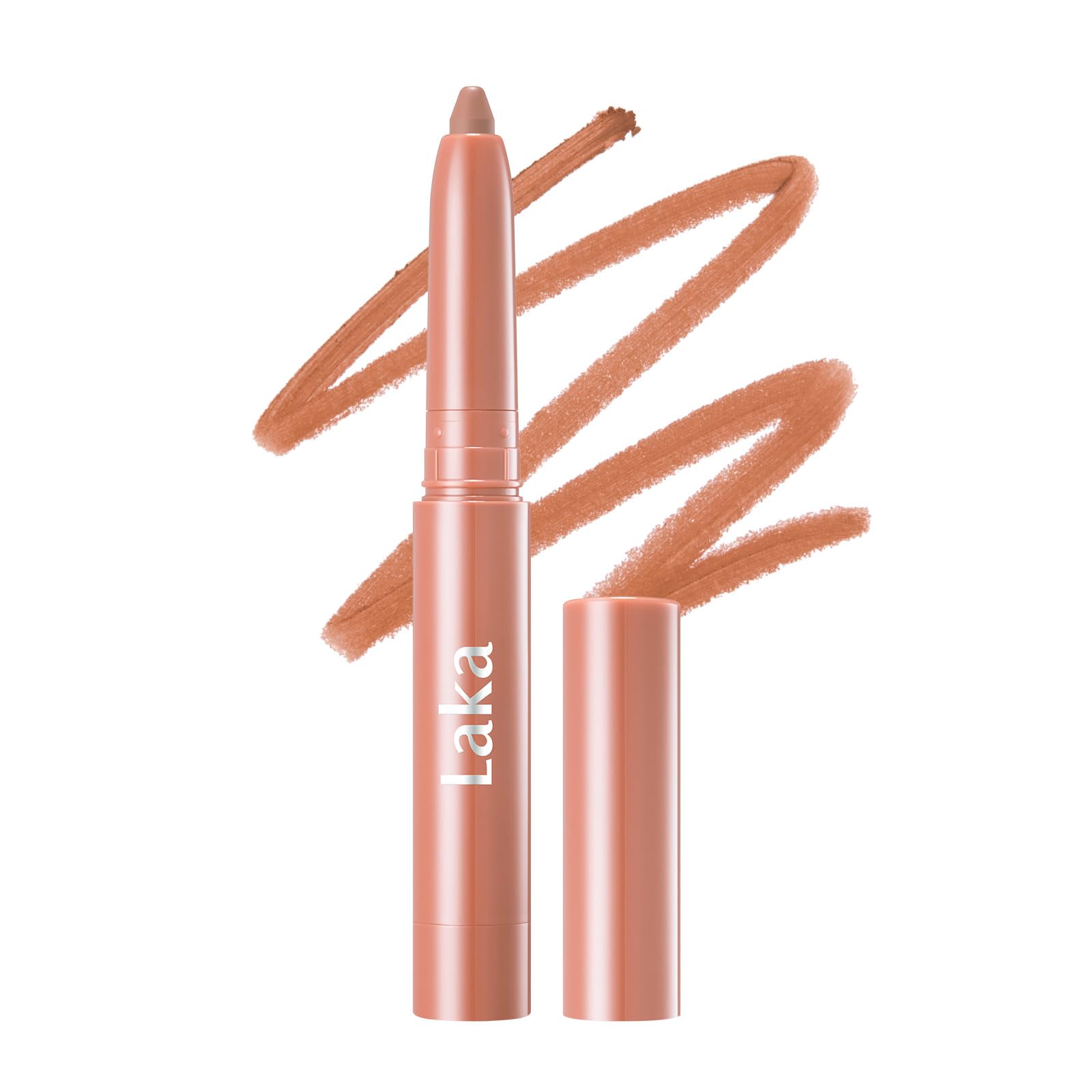 Laka Lip Liner - Smooth & Blendable Soft Matte Lip Contour Pencil for Shaping & Overlining Lips | Waterproof Formula, Oil-Cleanse Off, Long-Lasting Wear | #02 Suede Pink (Cool Nude Pink)