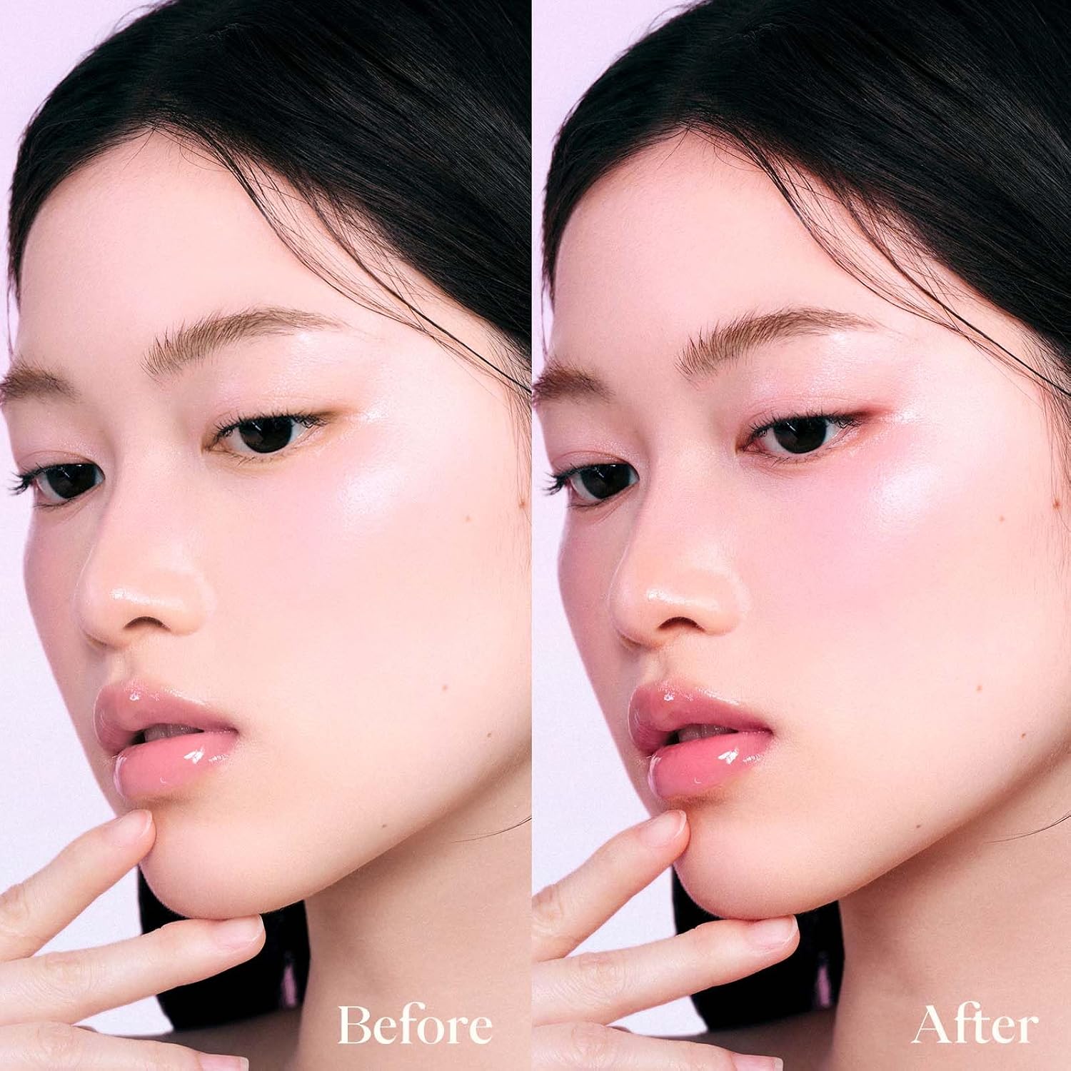 JOOCYEE AURA Glazed Blush Highlighter Luminous Powder Blush - Pink Glow | Dewy Finish Micro-Milled Skin Smoothing Face Brightener Baked Powder All-Day Radiance Natural Clean Makeup Women