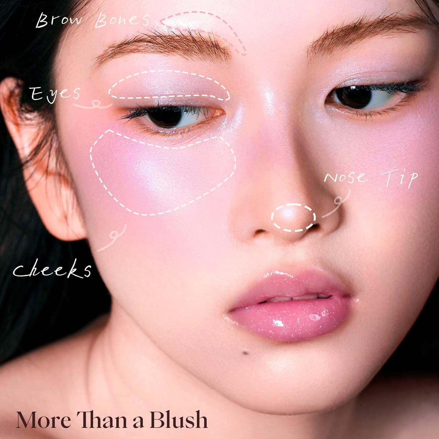 JOOCYEE AURA Glazed Blush Highlighter Luminous Powder Blush - Pink Glow | Dewy Finish Micro-Milled Skin Smoothing Face Brightener Baked Powder All-Day Radiance Natural Clean Makeup Women