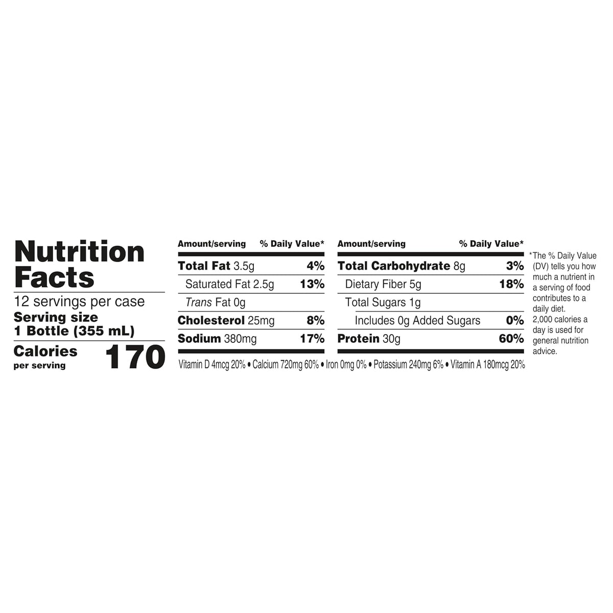 Oikos Protein Shake, Salted Caramel, 30g Protein, 12 fl oz, 12 Count