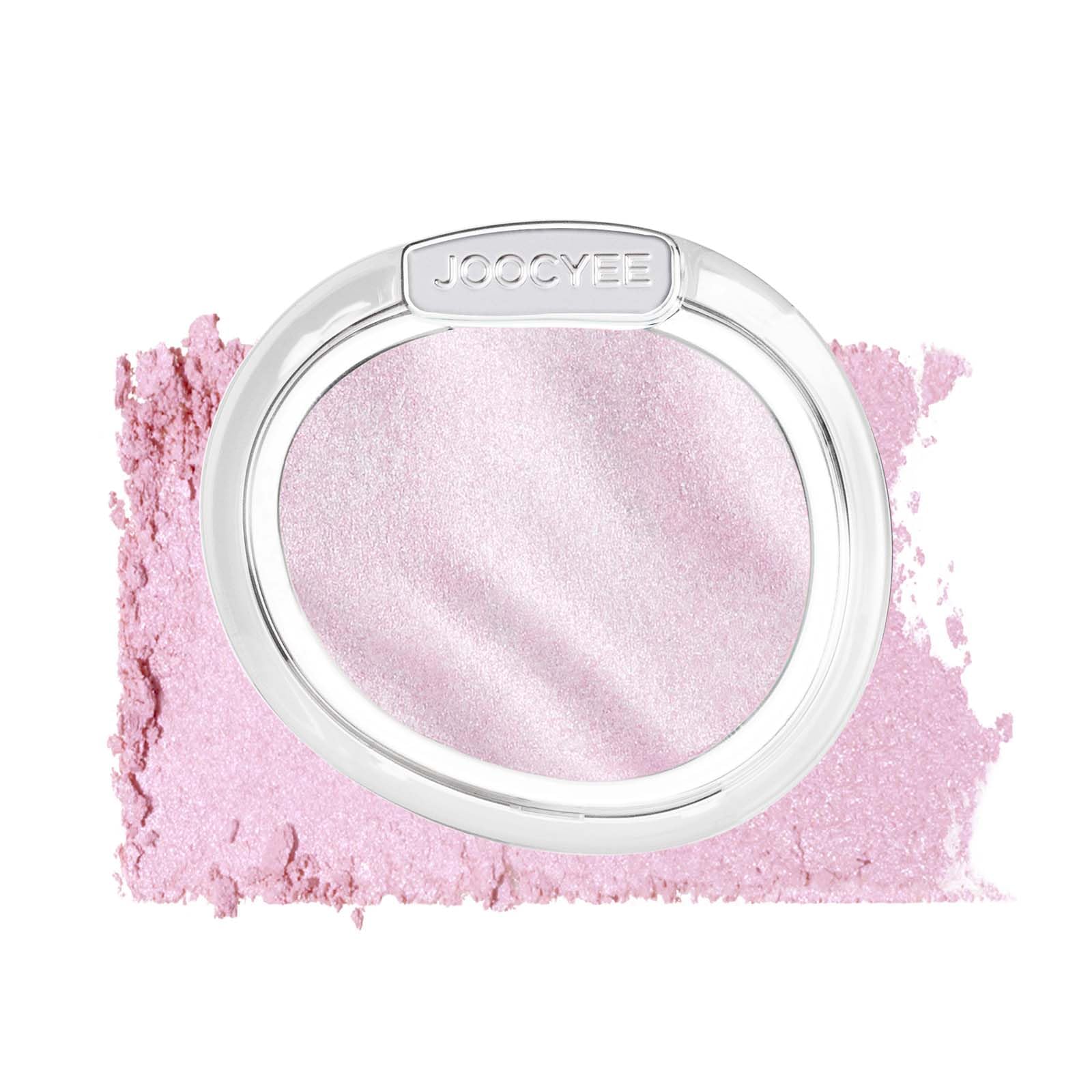 JOOCYEE AURA Glazed Blush Highlighter Luminous Powder Blush - Pink Glow | Dewy Finish Micro-Milled Skin Smoothing Face Brightener Baked Powder All-Day Radiance Natural Clean Makeup Women