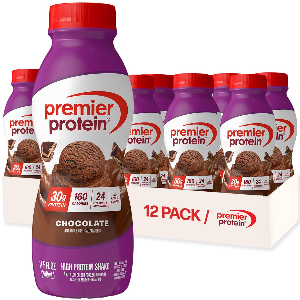 Premier Protein 30g High Protein Shake, Chocolate, 12 Pack