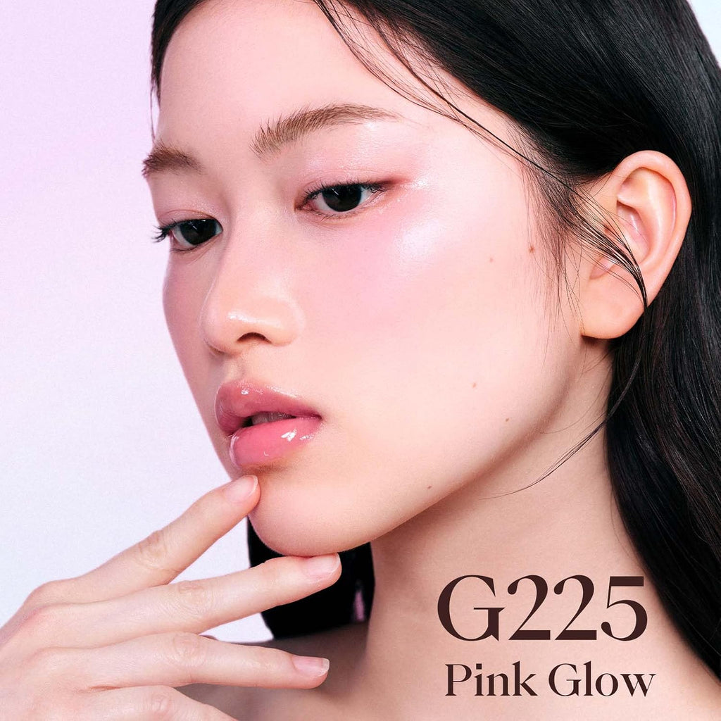 JOOCYEE AURA Glazed Blush Highlighter Luminous Powder Blush - Pink Glow | Dewy Finish Micro-Milled Skin Smoothing Face Brightener Baked Powder All-Day Radiance Natural Clean Makeup Women