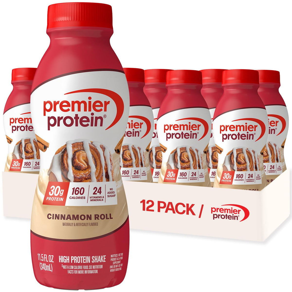 Premier Protein 30g High Protein Shake, Peaches & Cream, 12 Pack