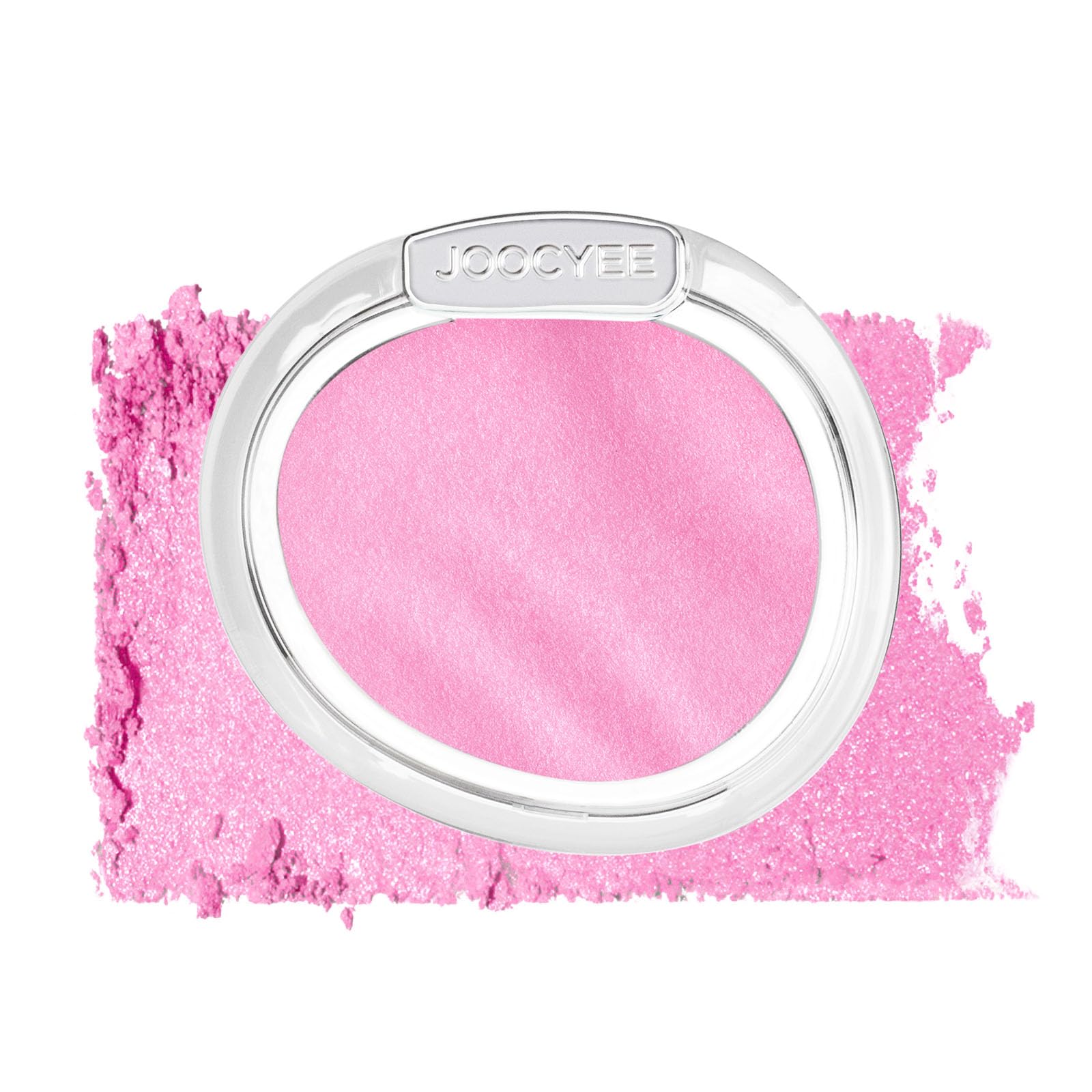 JOOCYEE AURA Glazed Blush Highlighter Luminous Powder Blush - Pink Glow | Dewy Finish Micro-Milled Skin Smoothing Face Brightener Baked Powder All-Day Radiance Natural Clean Makeup Women