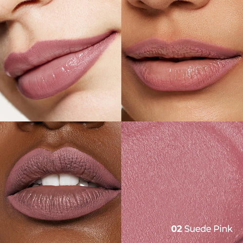 Laka Lip Liner - Smooth & Blendable Soft Matte Lip Contour Pencil for Shaping & Overlining Lips | Waterproof Formula, Oil-Cleanse Off, Long-Lasting Wear | #02 Suede Pink (Cool Nude Pink)